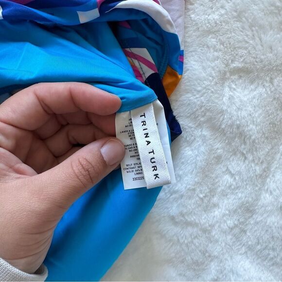 Trina Turk Rio Off the Shoulder Swim Top Size 8 - Picture 5 of 8